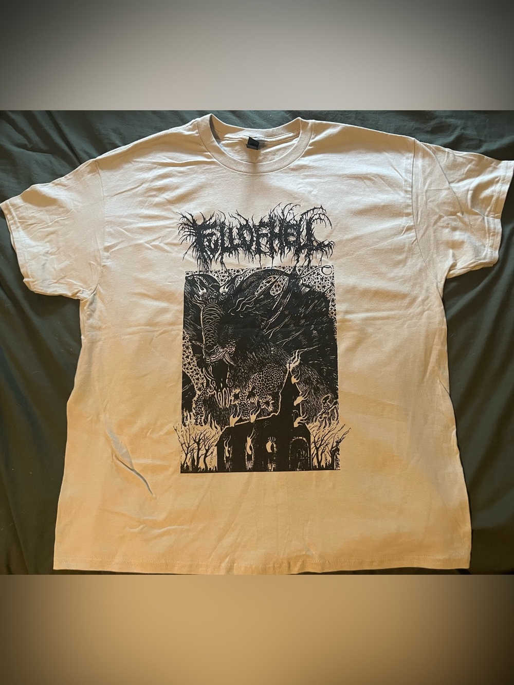 Full of hell burning church graphic tee